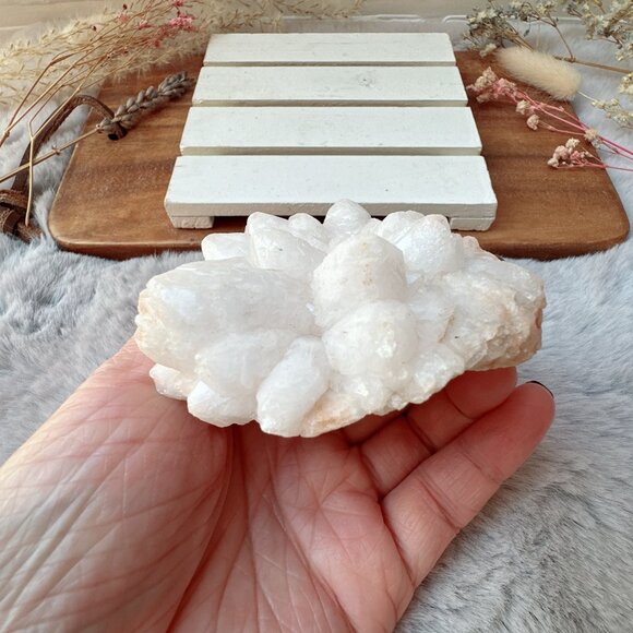 Beautiful Sahara Snow Quartz Crystal Cluster - Picture 7 of 7
